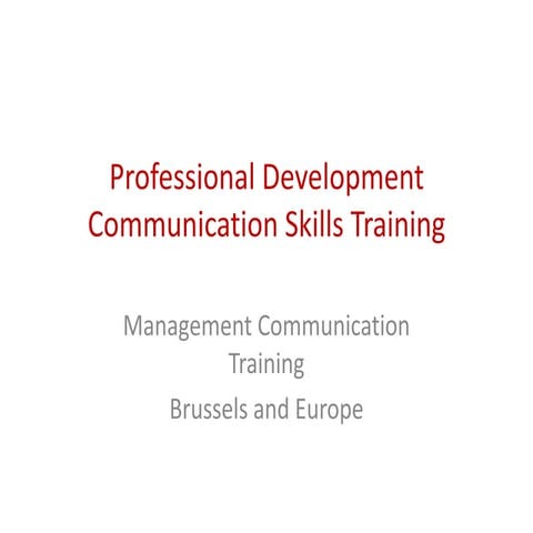 Management communication training brussels