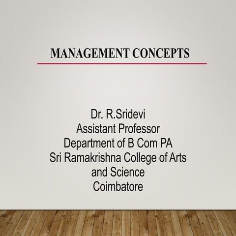 Management concepts   introduction