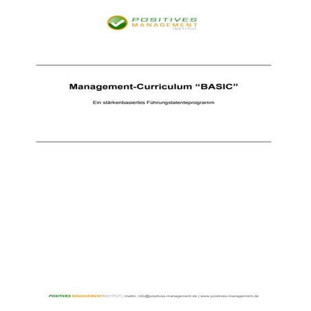 Managementcurriculum BASIC