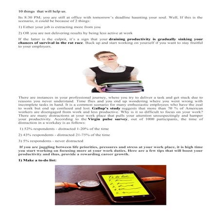 10 things that will help us