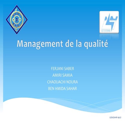 Management de la qualité