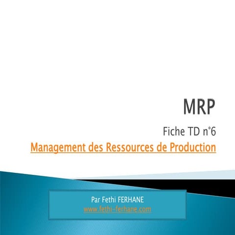 Management des ressources de production