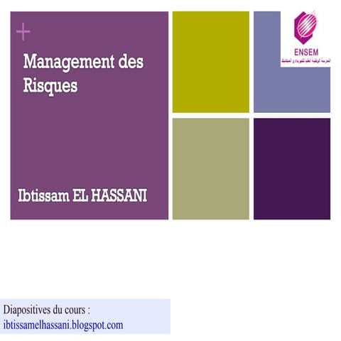 Management des risques - Support de cours -  ibtissam el hassani-2015-2016