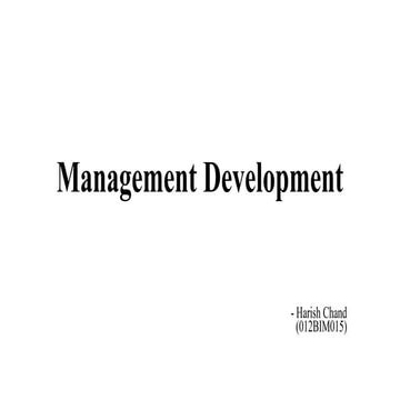 Management Development
