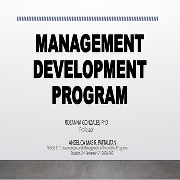 Management Development Program