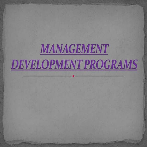 Management development programs 6