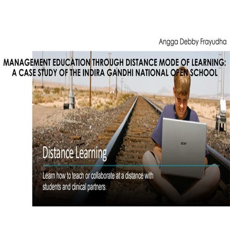 Management education through distance mode of learning