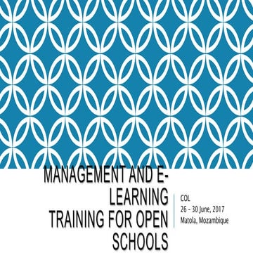 Management and e-Learning for Open Schooling - Mozambique
