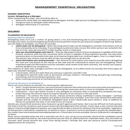 Delegation checklist (1) | PDF