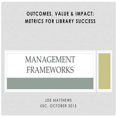 Management Frameworks 