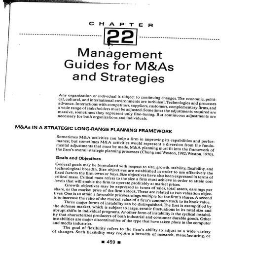 Management Guide For M&A