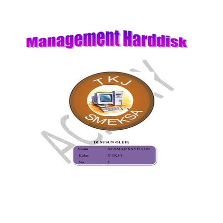 Management harddisk dengan dos