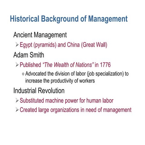 Management history