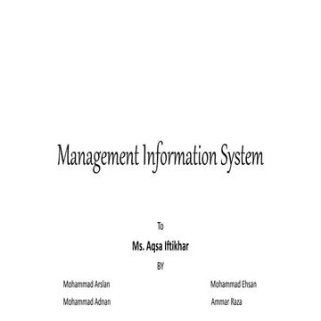 Management information system