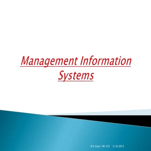 Management information systems | PPT