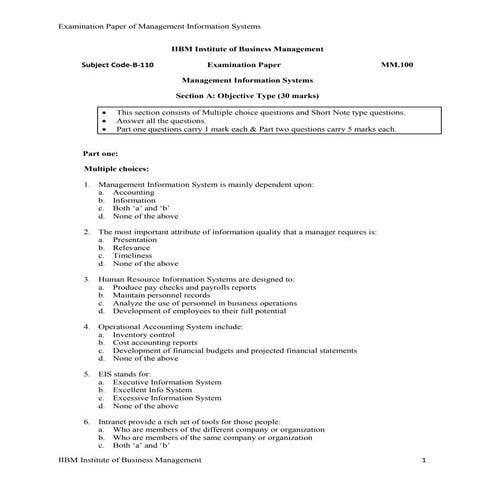 Management information systems (1)