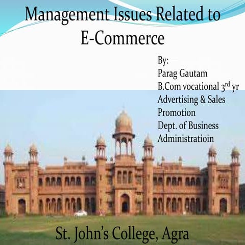 Management issues related 2ecommerce | PPTX