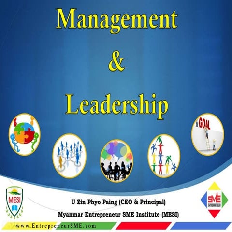 Management and Leadership Powerpoint Slide (Copyright- MESI)