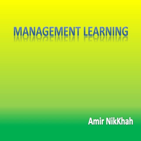 Management Learning