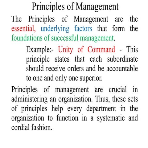 principle of management 