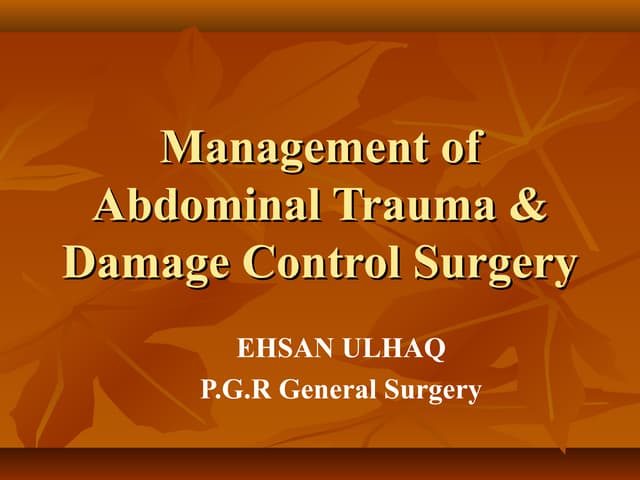 Abdominal Trauma