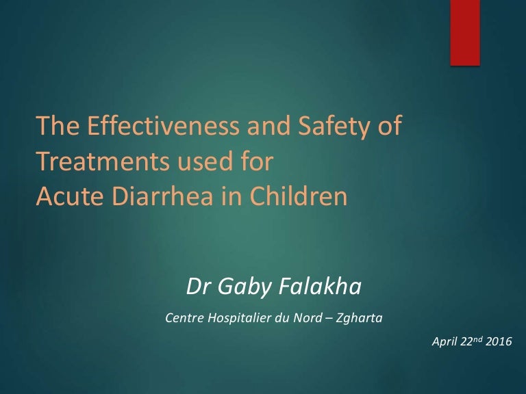 Management of acute diarrhea in children