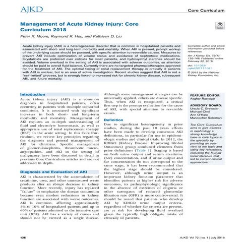 Management of acute kidney injury | PDF