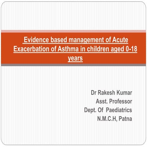 Evidence based Management of acute severe asthma