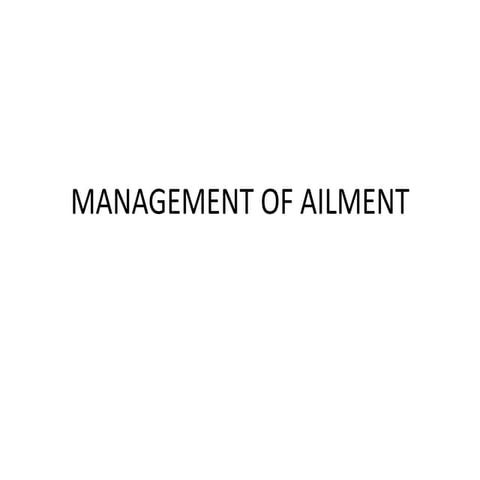 Management of ailment during puerperium