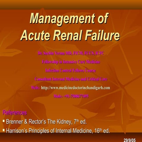Management of arf | PPT