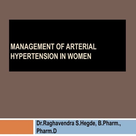 Management of Arterial Hypertension in Pregnancy | PPTX