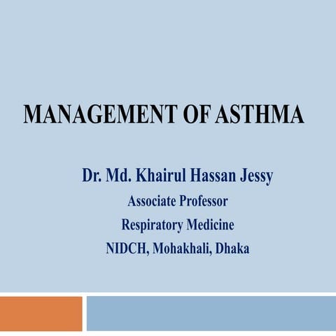 Management of asthma