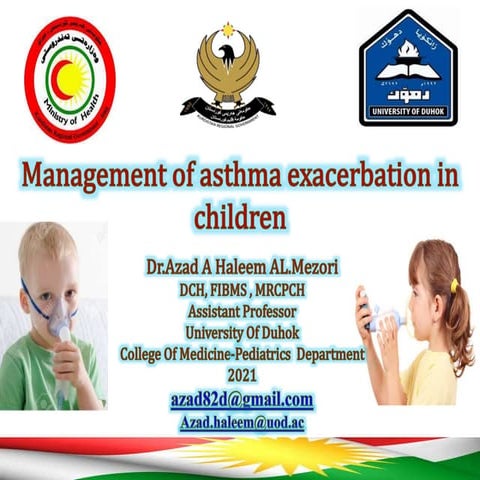 Management of asthma exacerbation in children