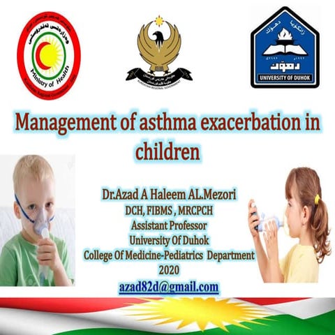 Management of Bronchial asthma exacerbation in children