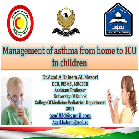 Management of Bronchial asthma from home to icu
