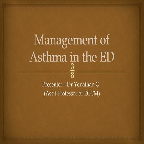 Management of acute asthma | PPTX