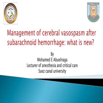 Management of cerebral vasospasm after aSAH.pptx