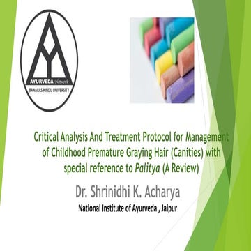 Management of childhood premature graying of hair