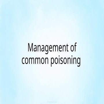 Poisoning | PPTX
