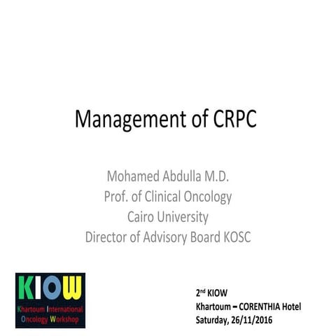 Management of crpc