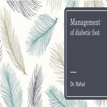 Management of diabetic foot