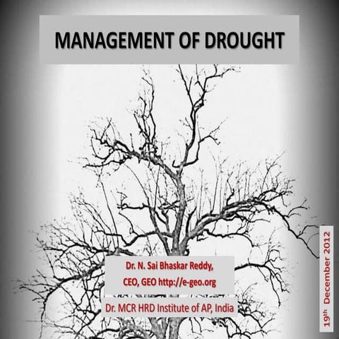 Management of drought