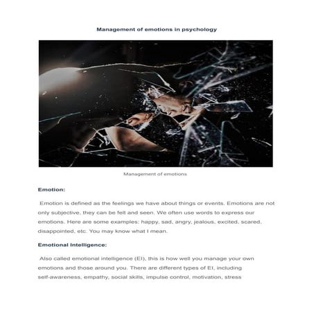 Understanding our emotions of Psychology | PDF