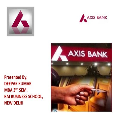 Management of financial institutions ...axis bank ppt