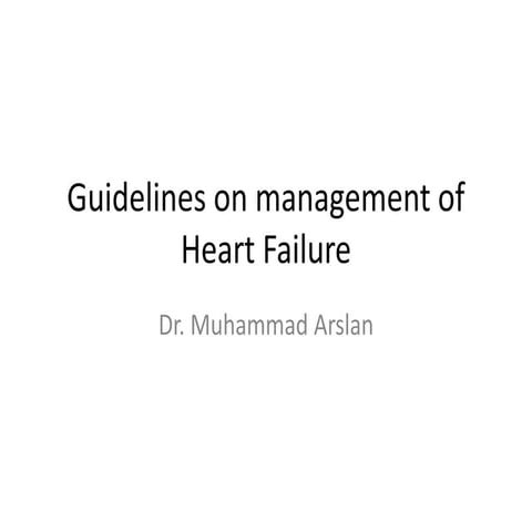 Management of heart failure.part 1