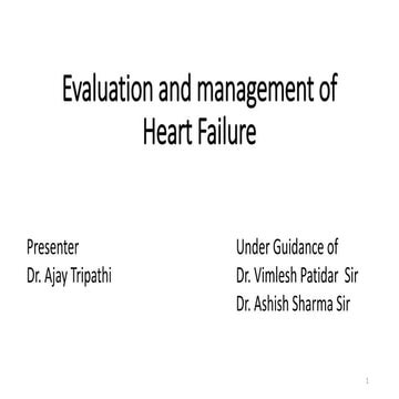 Management of heart failure
