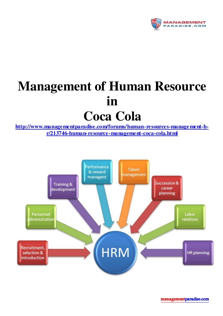 Management Of Human Resource In Coca Cola Management Of Human Resource In Coca Cola