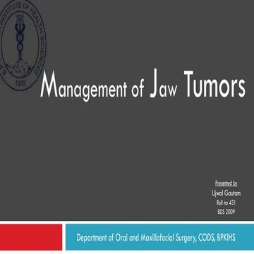 Management of jaw tumors