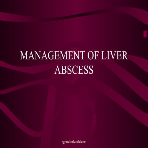 Management of liver abscess