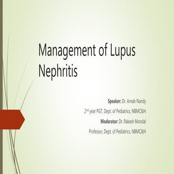 Management of lupus nephritis